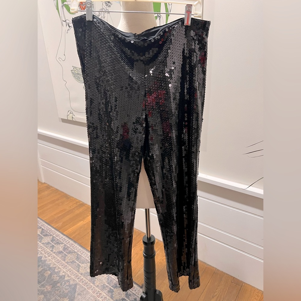 Chinese Laundry by Shelli Seigel sequin pants wide leg size 12